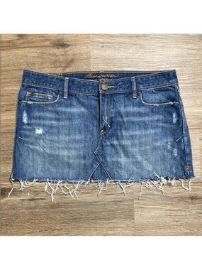 Abercrombie & Fitch Blue Mini Denim Jean Skirt